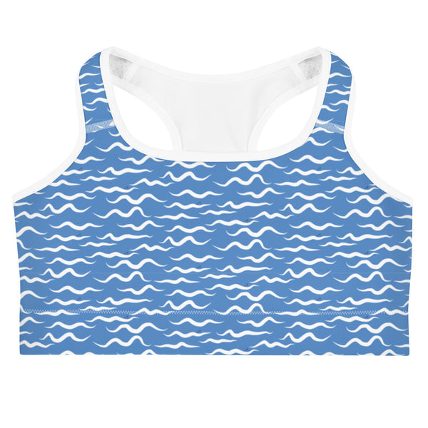 Shark Waves Sports bra Blue