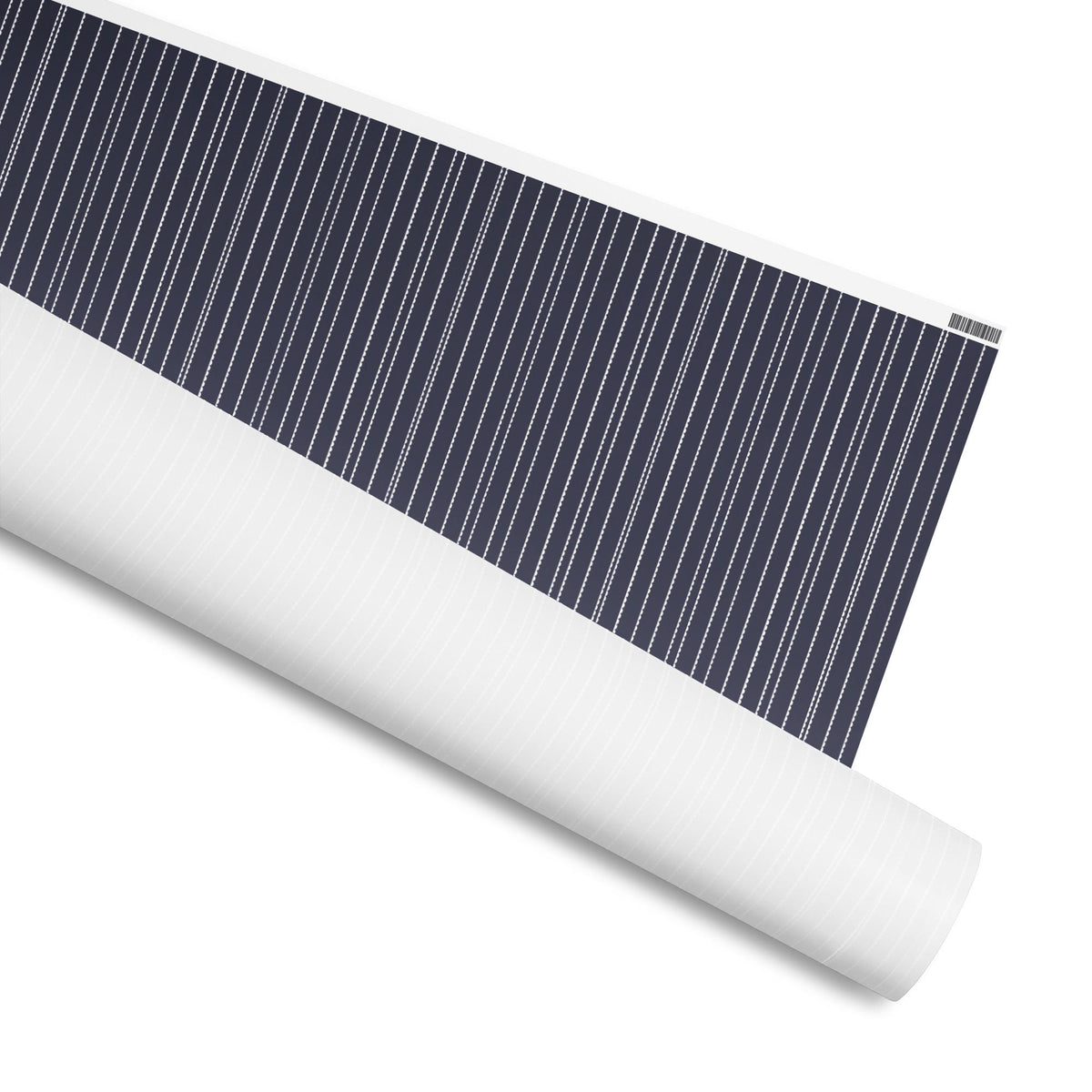 Picnic Scalloped Stripe Navy Blue gift wrap in navy by The Happy Fun Shop, photo 4 of 4