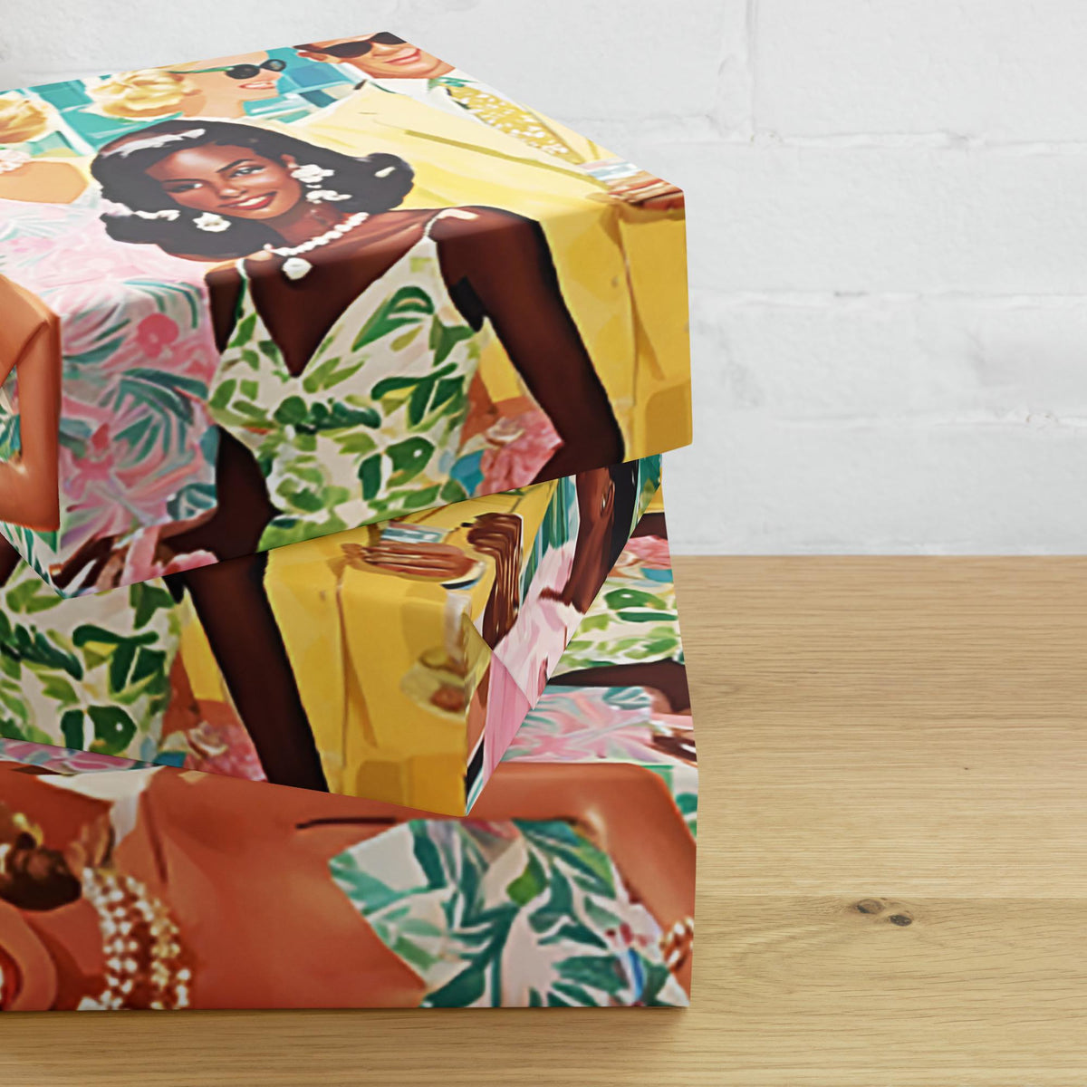 Palm Beach Party Coastal Preppy Gift Wrap