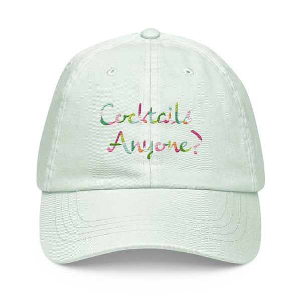 Cocktails Anyone? Pastel baseball hat