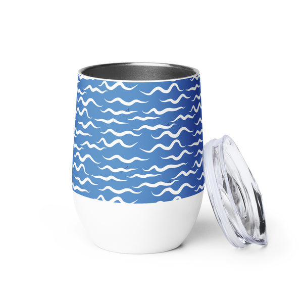 Shark Waves Wine tumbler
