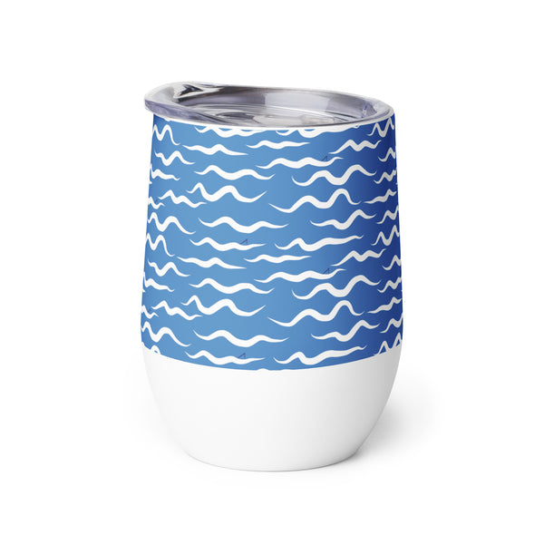 Shark Waves Wine tumbler