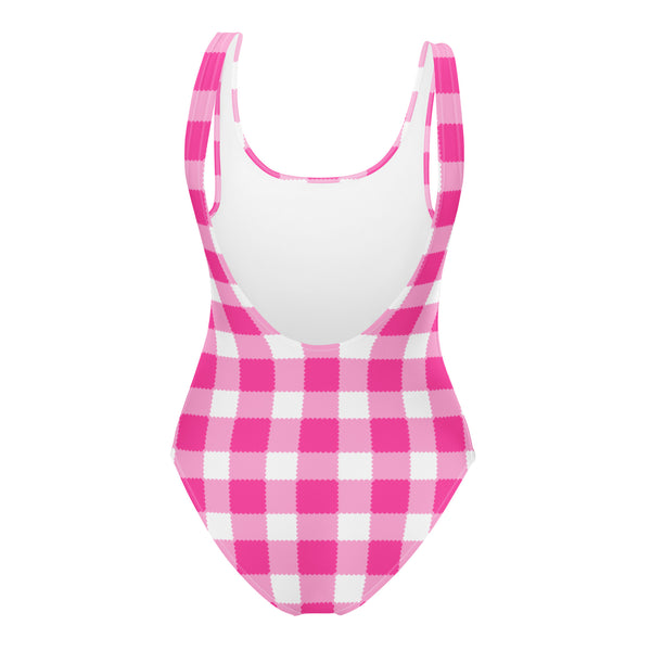 Scalloped Gingham One-Piece Swimsuit