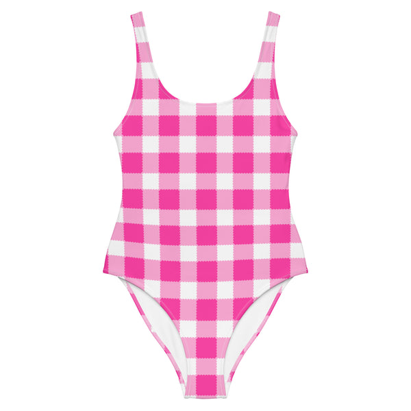 Scalloped Gingham One-Piece Swimsuit