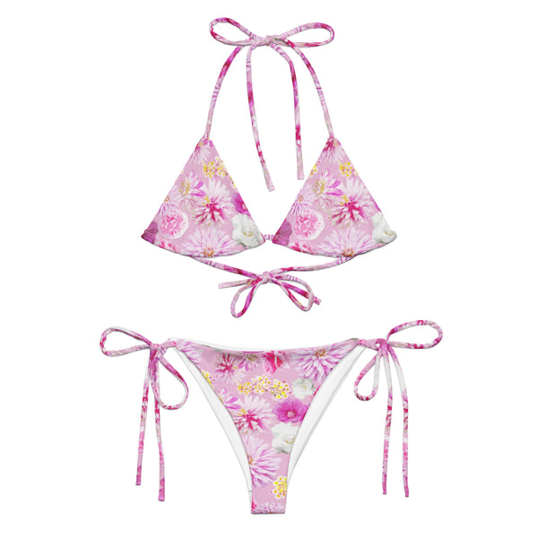 Garden Floral All-over print recycled string bikini