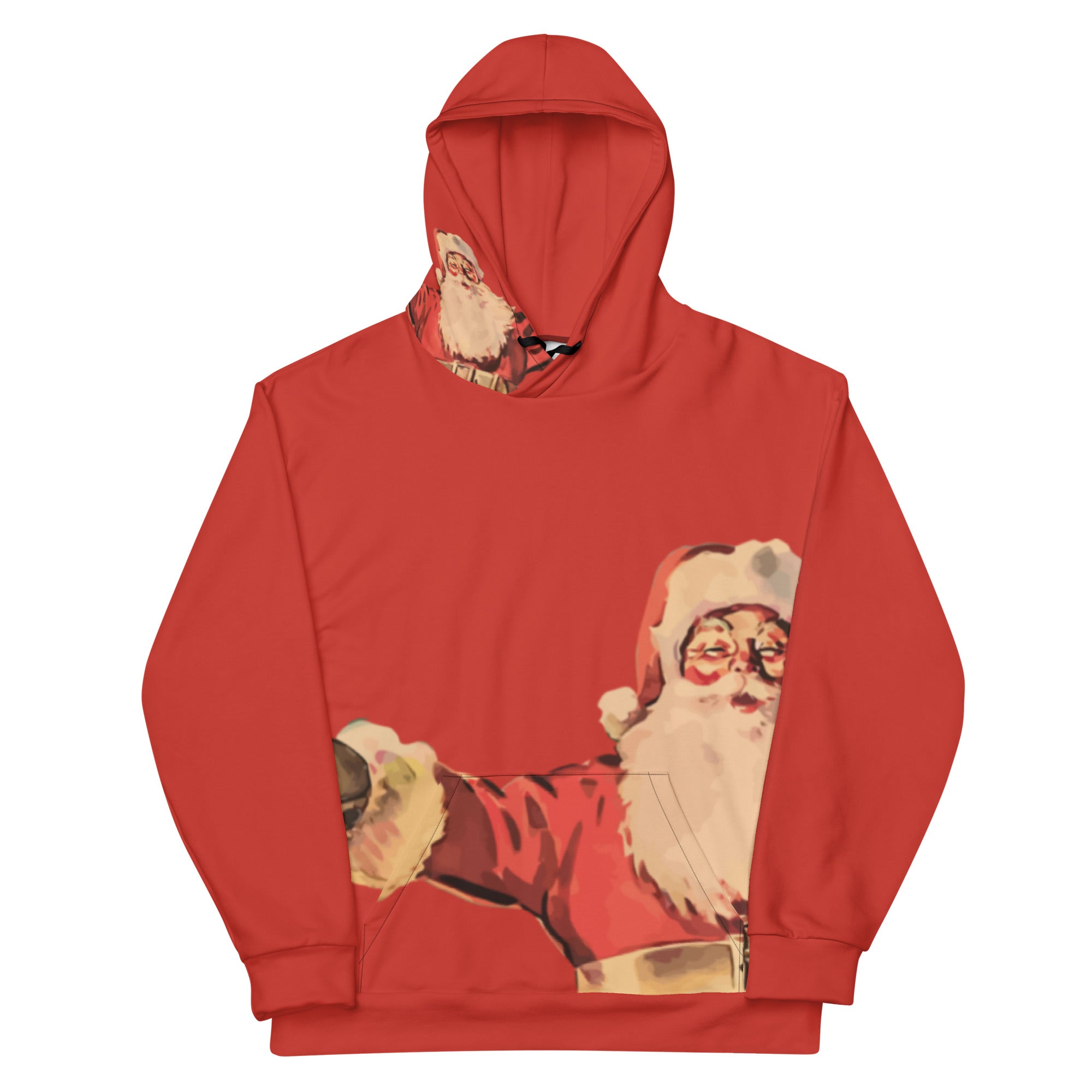 Happy Santa Claus Unisex Hoodie - Red