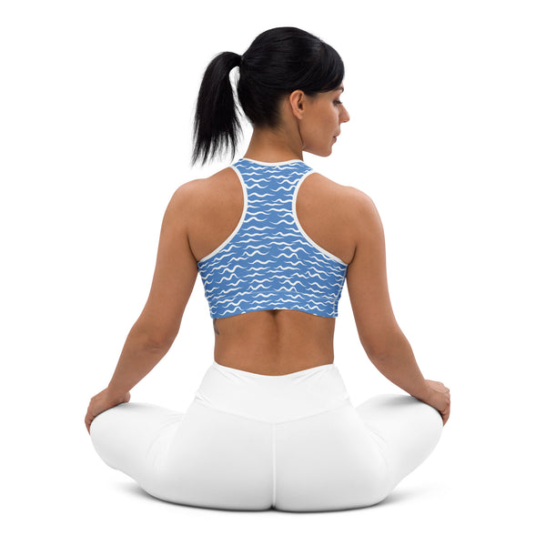 Shark Waves Sports bra Blue