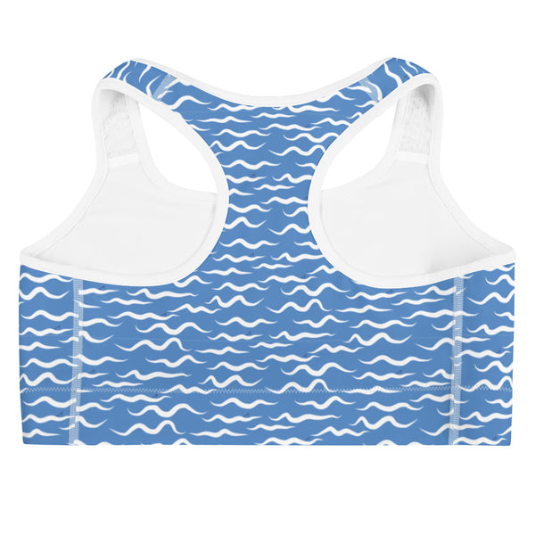 Shark Waves Sports bra Blue