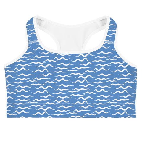 Shark Waves Sports bra Blue