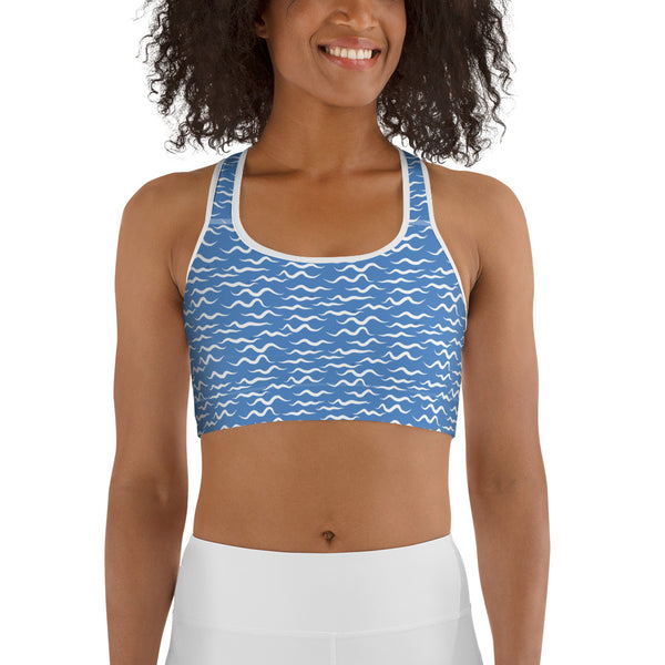 Shark Waves Sports bra Blue