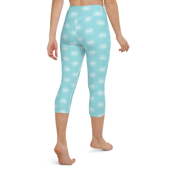Palm Leaf Yoga Capri Leggings