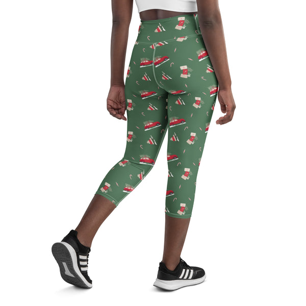 Gifts and Candy Holiday Yoga Capri Leggings