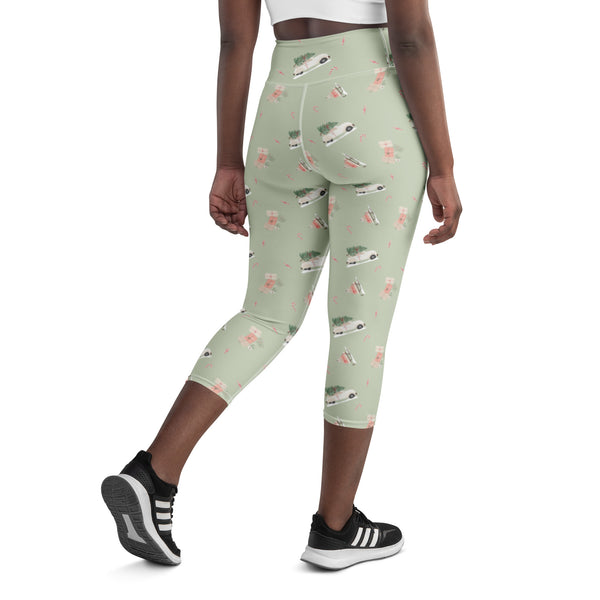 Gifts and Candy Holiday Yoga Capri Leggings
