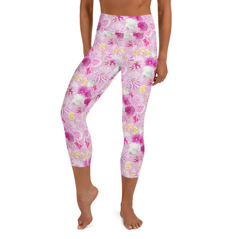 Garden Floral Yoga Capri Leggings