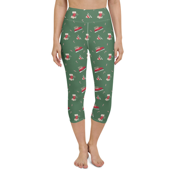Gifts and Candy Holiday Yoga Capri Leggings