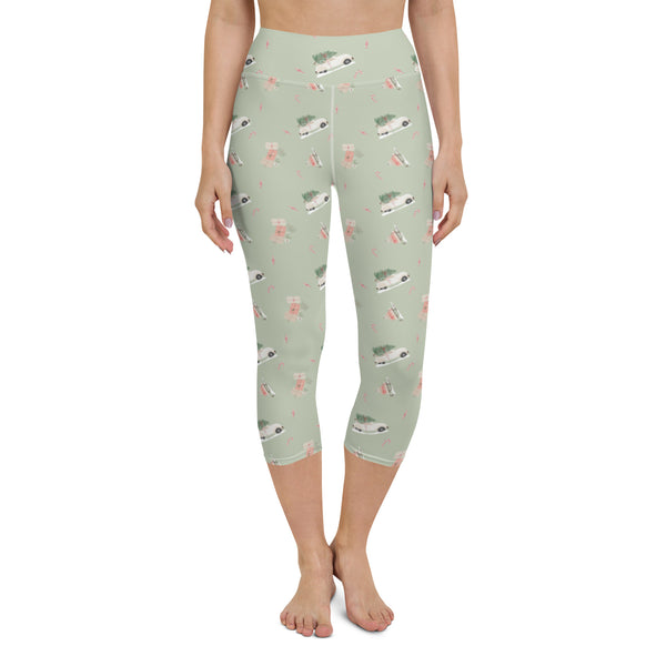 Gifts and Candy Holiday Yoga Capri Leggings