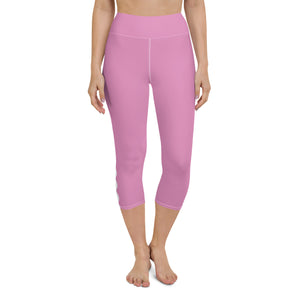 Palm Springs Lilac Ric Rac Scalloped Stripe Yoga Capri Leggings
