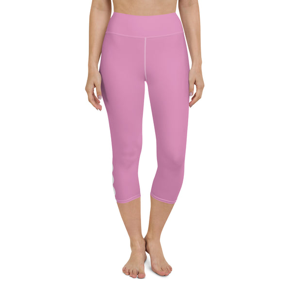 Palm Springs Lilac Ric Rac Scalloped Stripe Yoga Capri Leggings