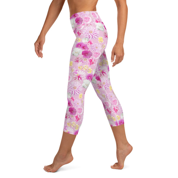 Garden Floral Yoga Capri Leggings