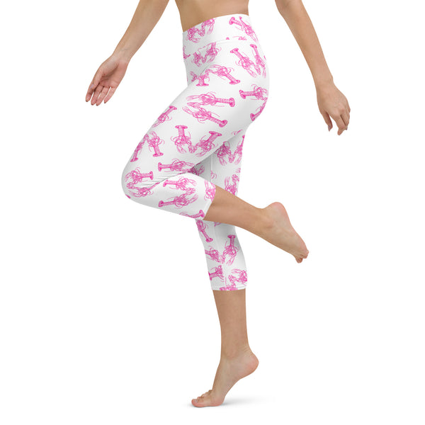 Lobster Love Yoga Capri Leggings