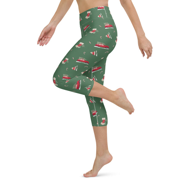 Gifts and Candy Holiday Yoga Capri Leggings