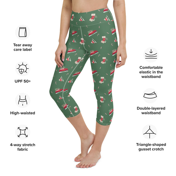 Gifts and Candy Holiday Yoga Capri Leggings