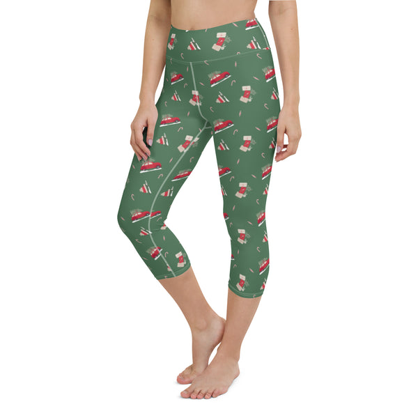 Gifts and Candy Holiday Yoga Capri Leggings