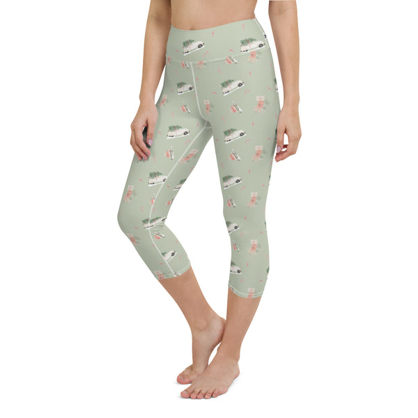 Gifts and Candy Holiday Yoga Capri Leggings