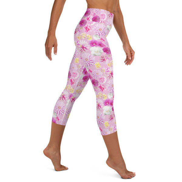 Garden Floral Yoga Capri Leggings