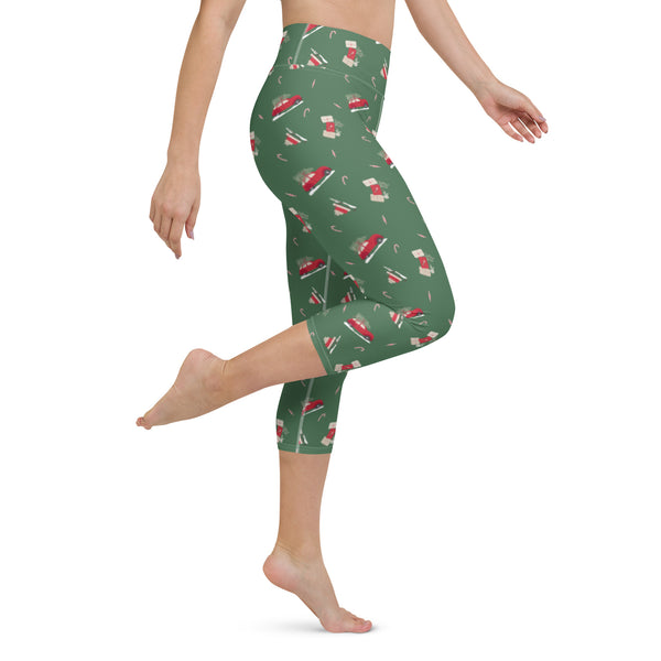 Gifts and Candy Holiday Yoga Capri Leggings