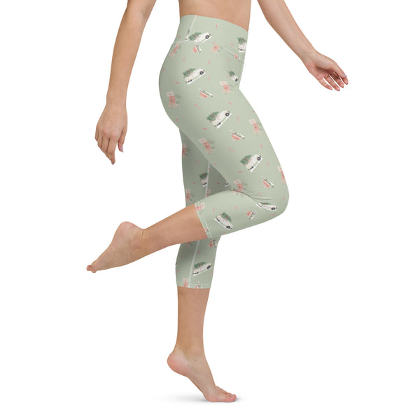 Gifts and Candy Holiday Yoga Capri Leggings