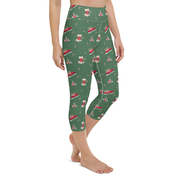 Gifts and Candy Holiday Yoga Capri Leggings