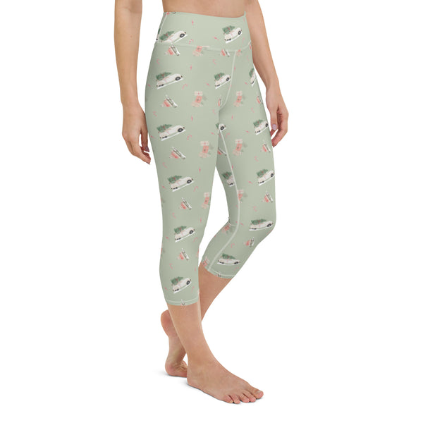 Gifts and Candy Holiday Yoga Capri Leggings