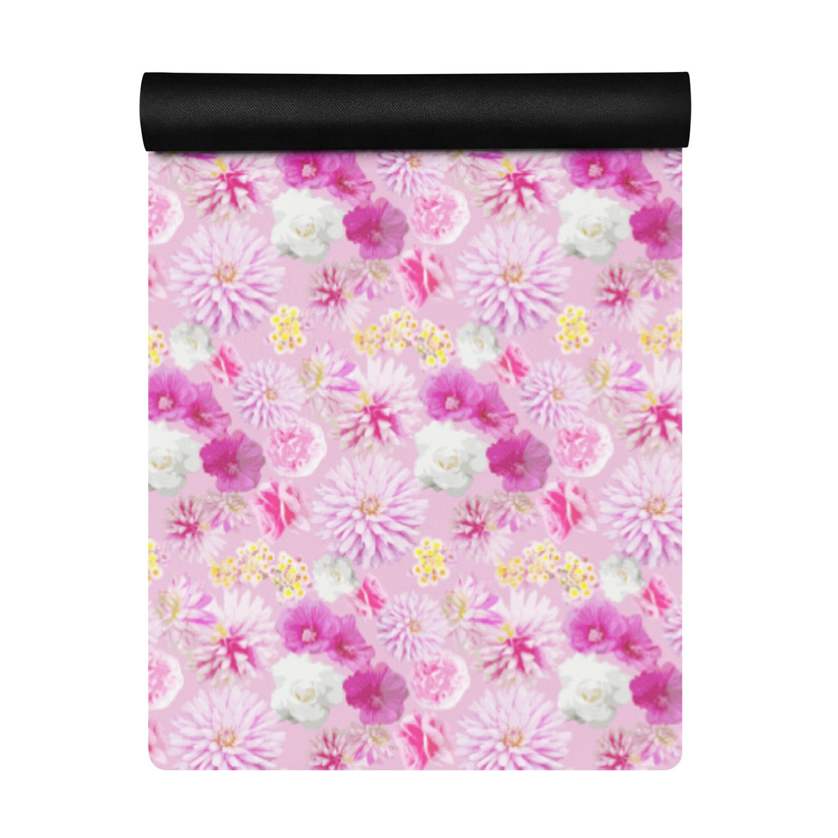 Garden Floral yoga mat in pink by The Happy Fun Shop, photo 6 of 6