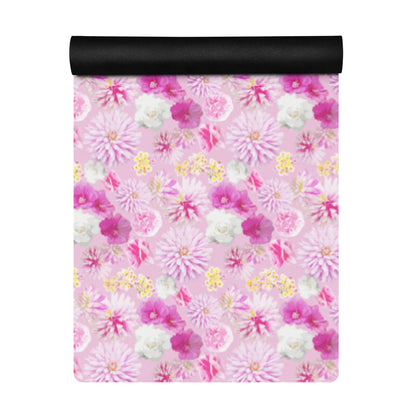 Garden Floral yoga mat in pink by The Happy Fun Shop, photo 6 of 6