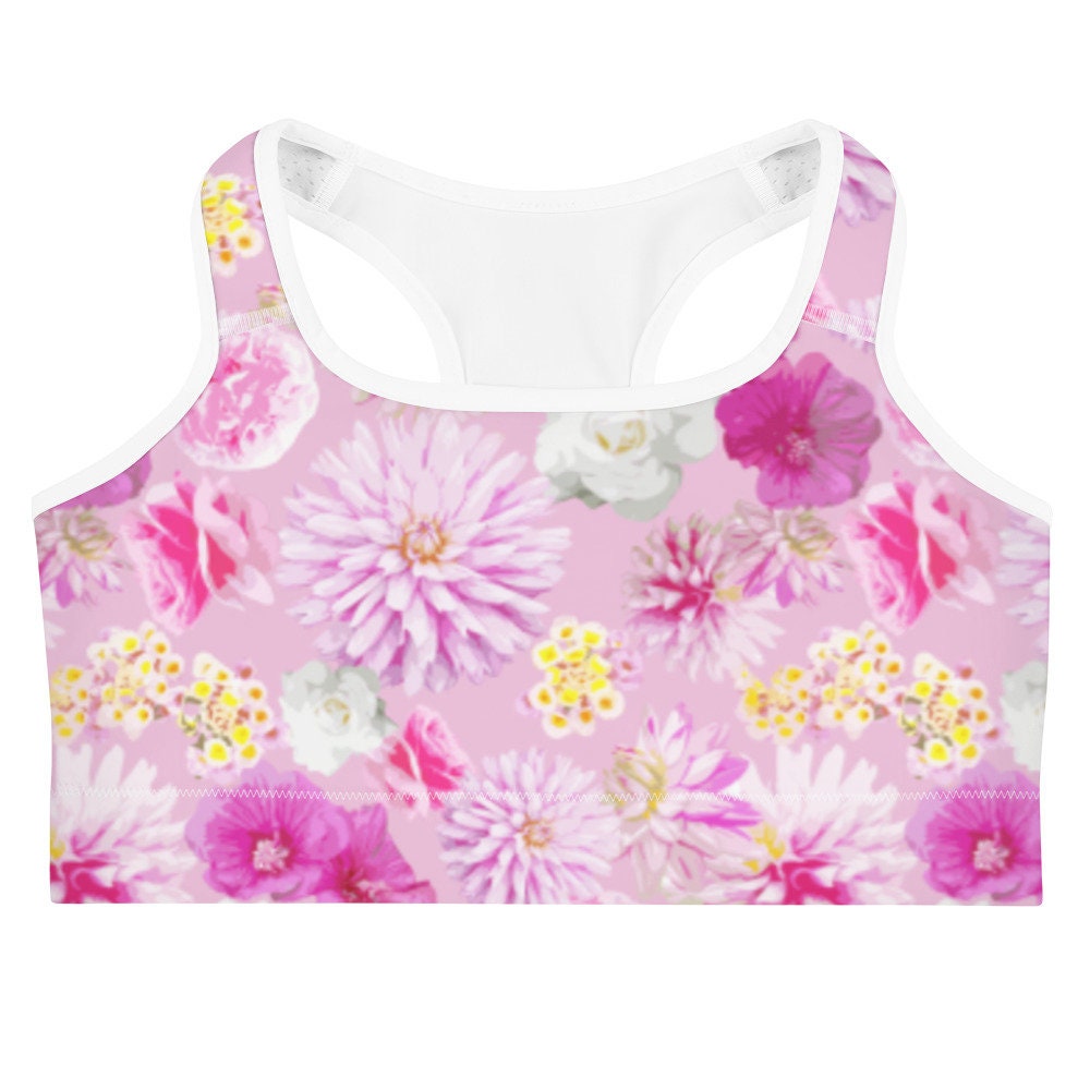 Garden Floral sports bra by The Happy Fun Shop, photo 1 of 10