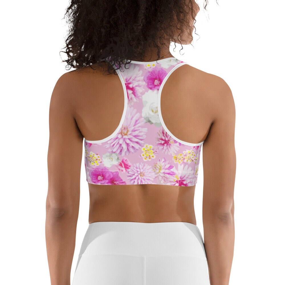 Garden Floral sports bra by The Happy Fun Shop, photo 4 of 10
