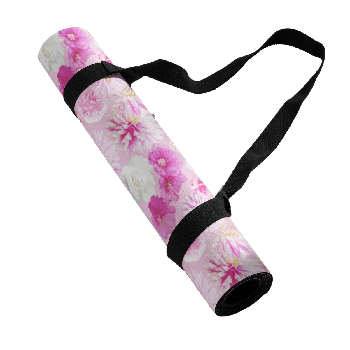 Garden Floral yoga mat in pink by The Happy Fun Shop, photo 1 of 6