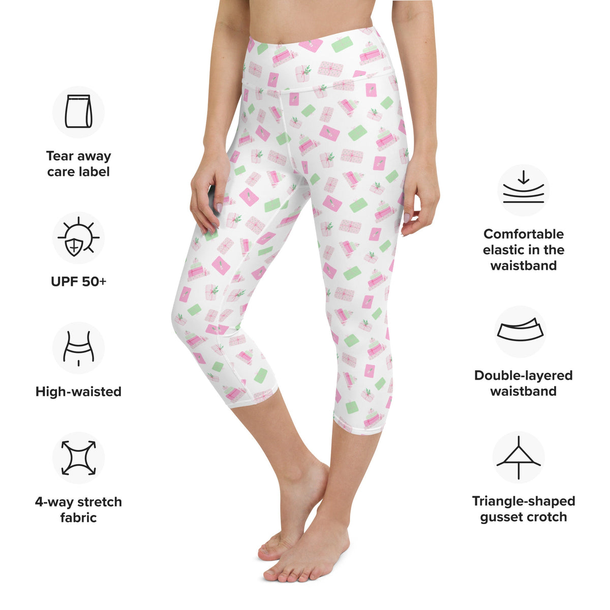 Holiday Presents Yoga Capri Leggings
