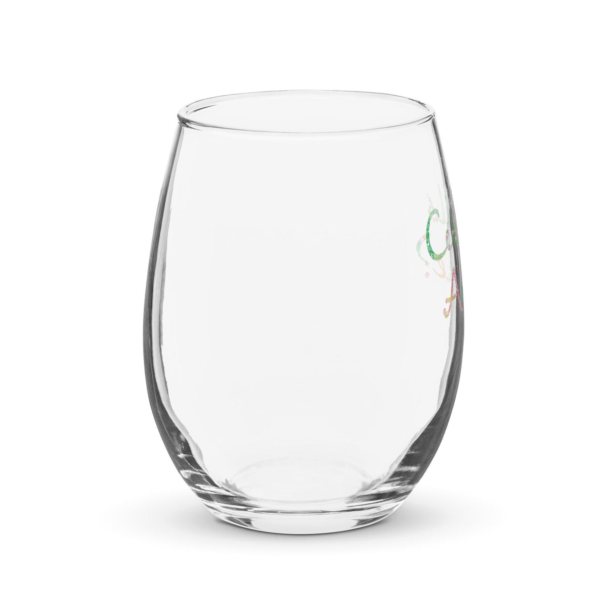 Cocktails Anyone stemless wine glass in pink by The Happy Fun Shop, photo 5 of 5