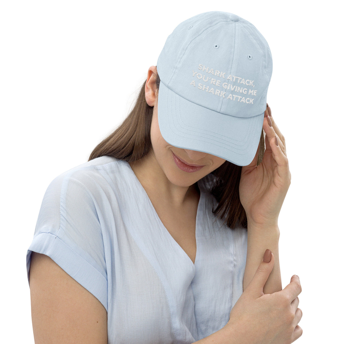 Shark Attack, You're Giving Me A Shark Attack Unisex Pastel baseball hat