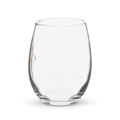 Cocktails Anyone stemless wine glass in pink by The Happy Fun Shop, photo 4 of 5