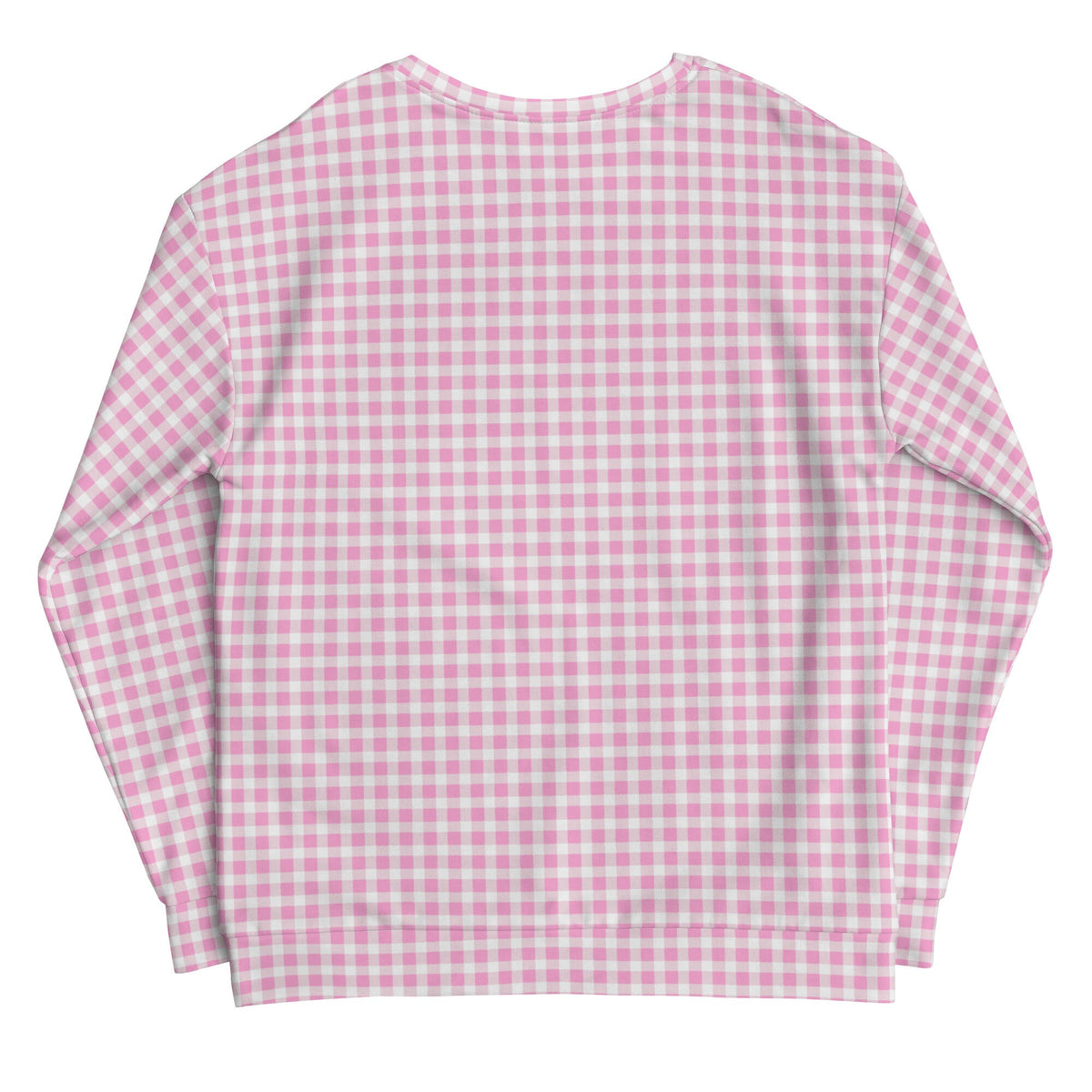 Scalloped Gingham Pink Unisex Sweatshirt