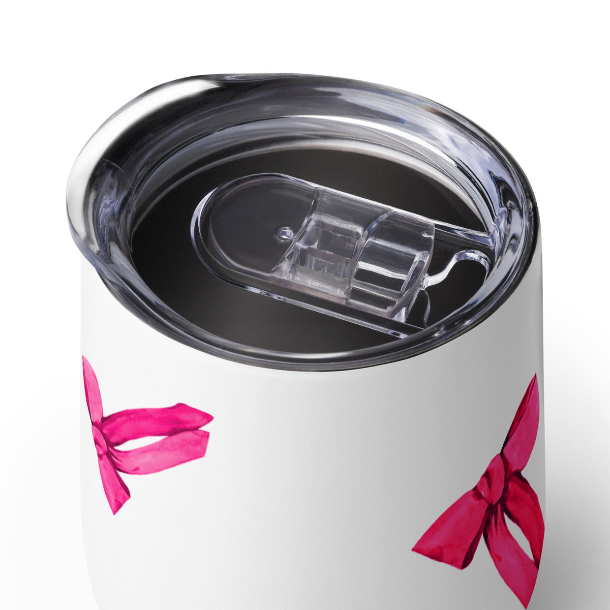 Pink Bow Tie One On Wine tumbler Gift