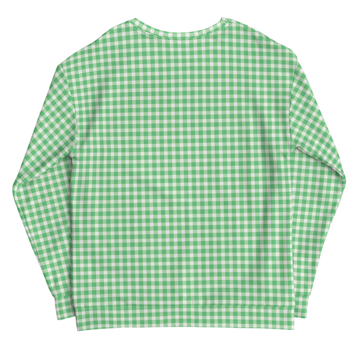 Scalloped Gingham Green Unisex Sweatshirt