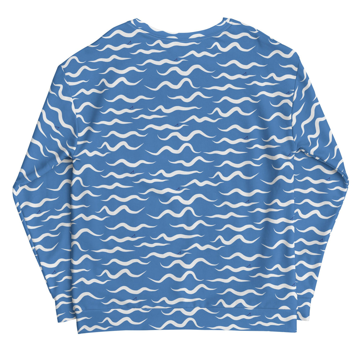 Shark Waves Blue Coastal Unisex Sweatshirt