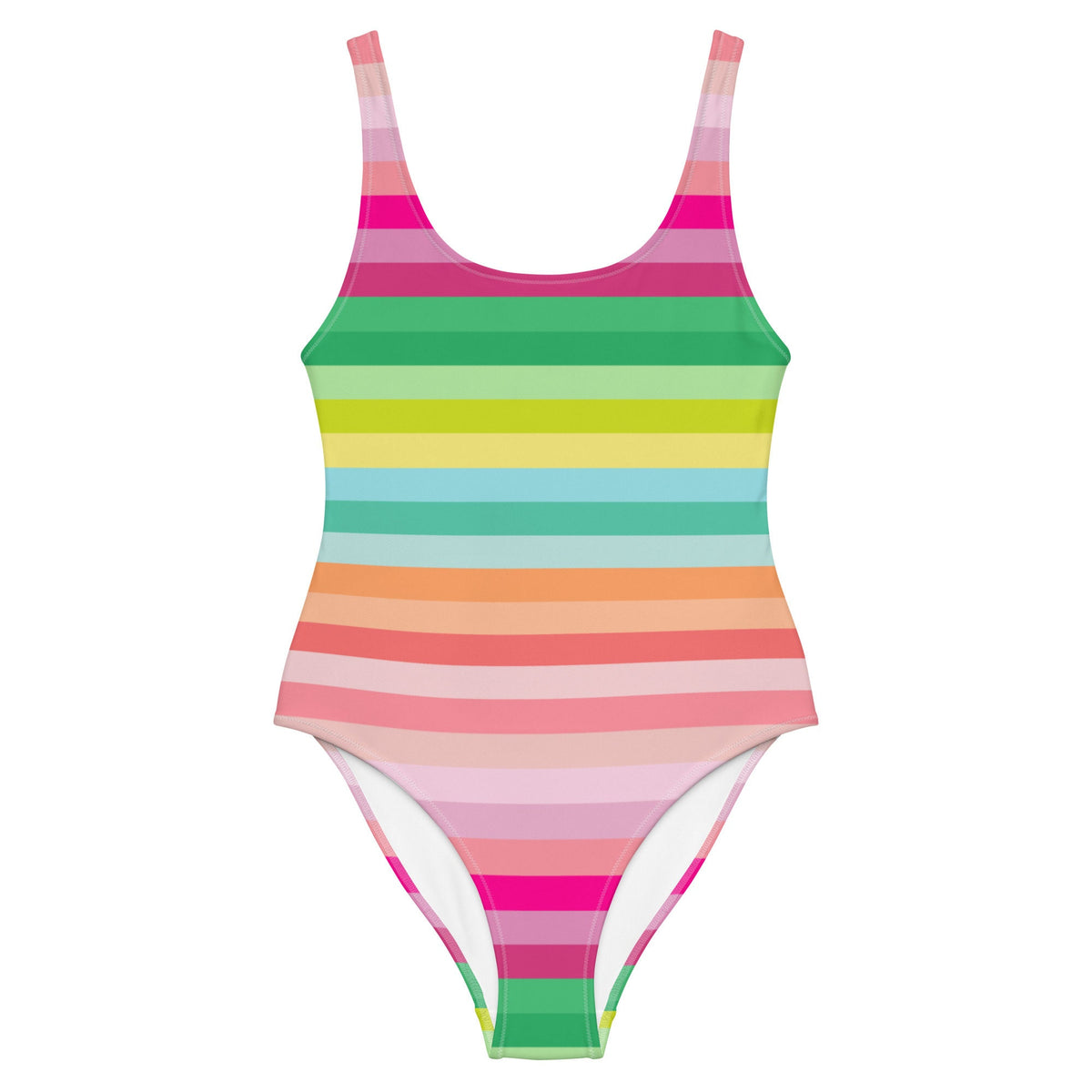 Island Stripe Coastal Rainbow One-Piece Swimsuit