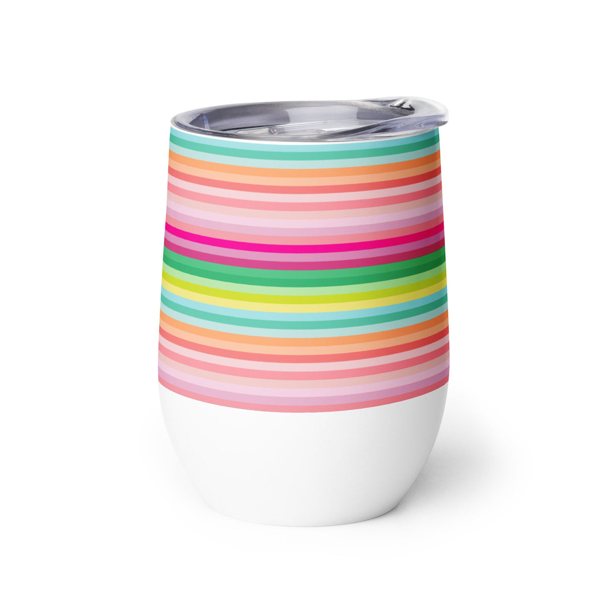 Island Stripe Rainbow Coastal Wine tumbler Gift