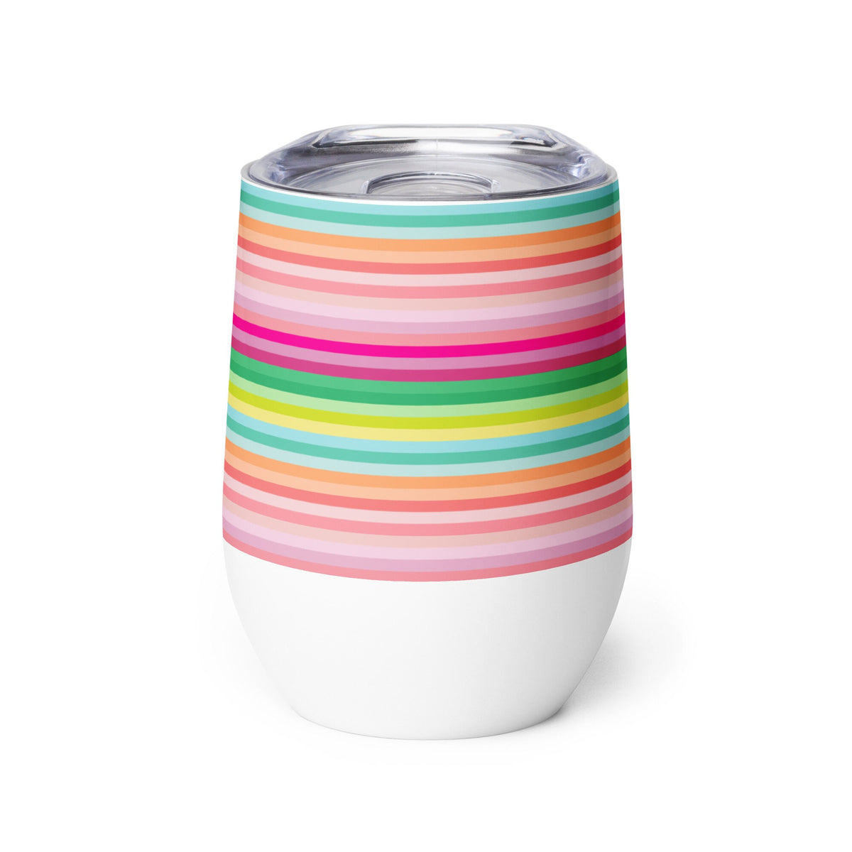 Island Stripe Rainbow Coastal Wine tumbler Gift
