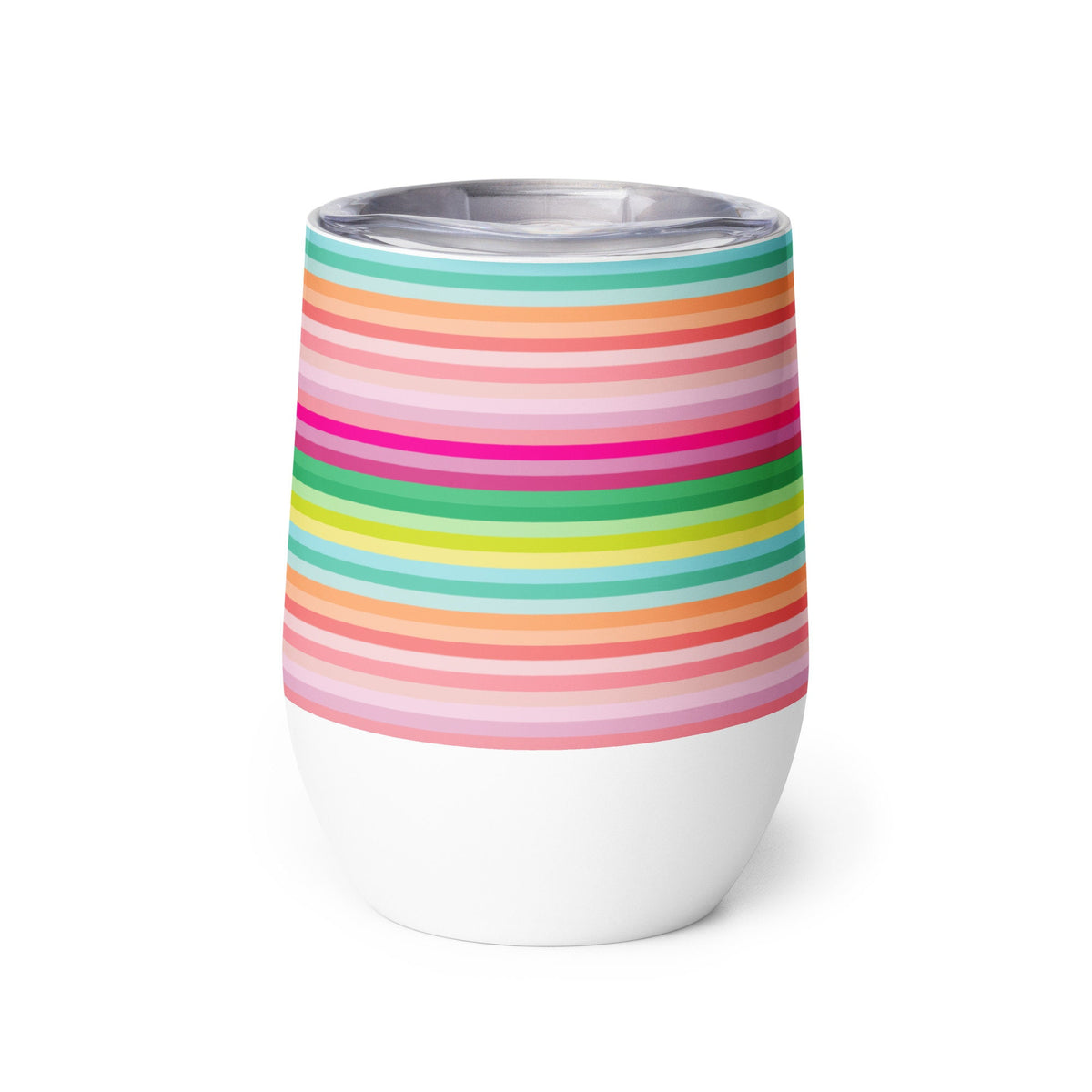 Island Stripe Rainbow Coastal Wine tumbler Gift